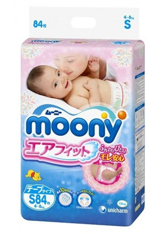 Подгузники Moony S (4-8кг) 84шт в магазине Везет Маме