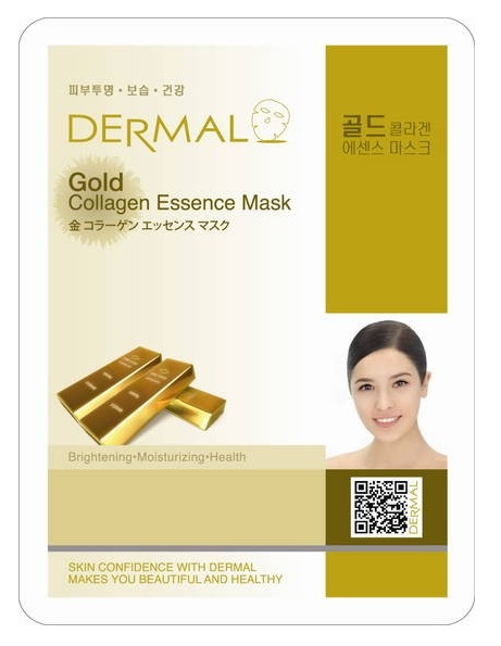 Маска для лица Dermal Gold коллагеновая с коллоидным золотом 23гр от магазина www.vezetmame.ru