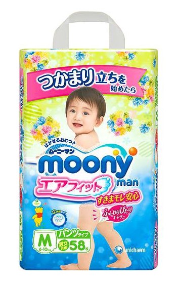 Трусики Moony M (6-10кг) 58шт для начинающих ходить в магазине Везет Маме