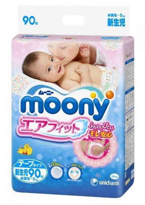 Подгузники Moony NB (3-5кг) 90шт в магазине Везет Маме